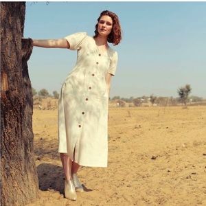 Pana Mina cotton flax cottagecore style dress